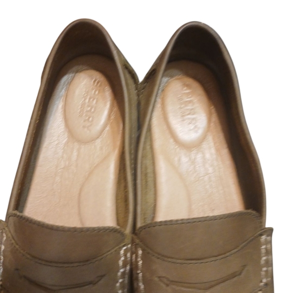 Sperry Green Leather Flats Women's Classic Leather Loafers Size 9 - Picture 4 of 12